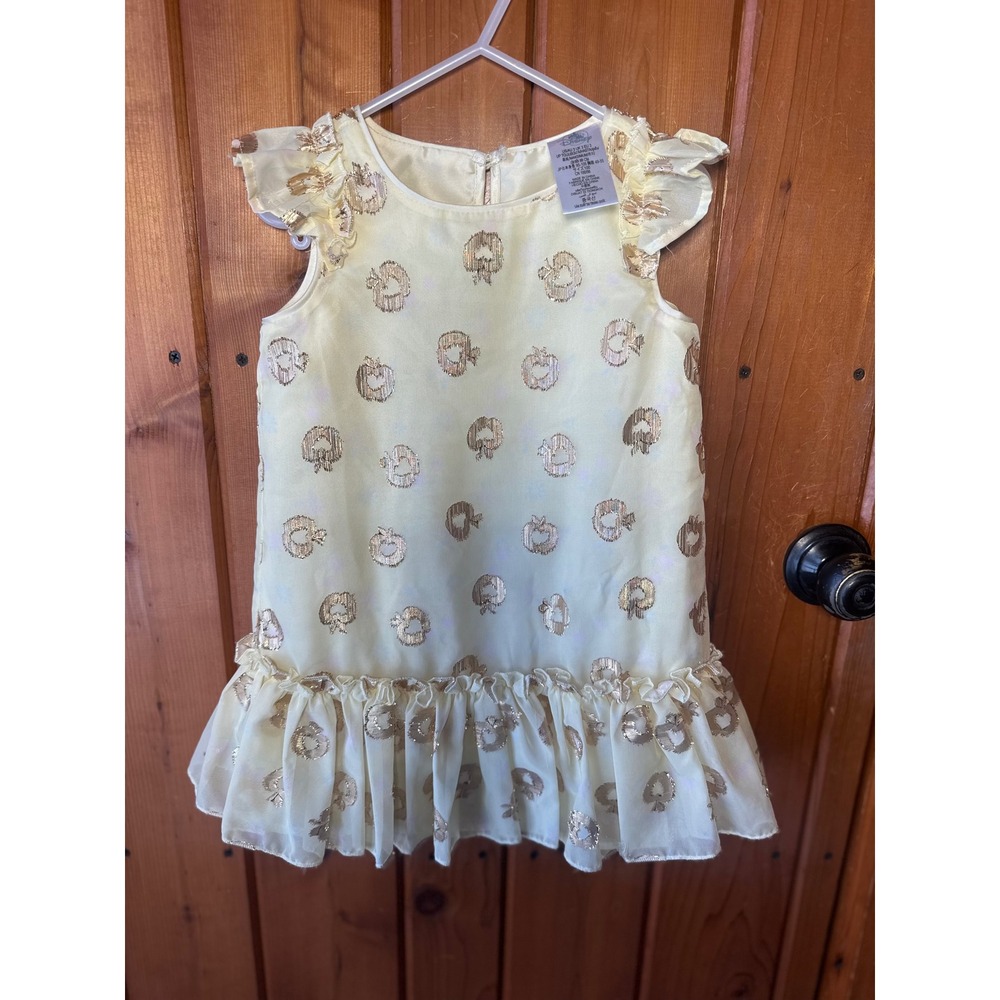 Official Disney Store Snow White Dress | Girls Chiffon Yellow Apple Dress | SZ 3